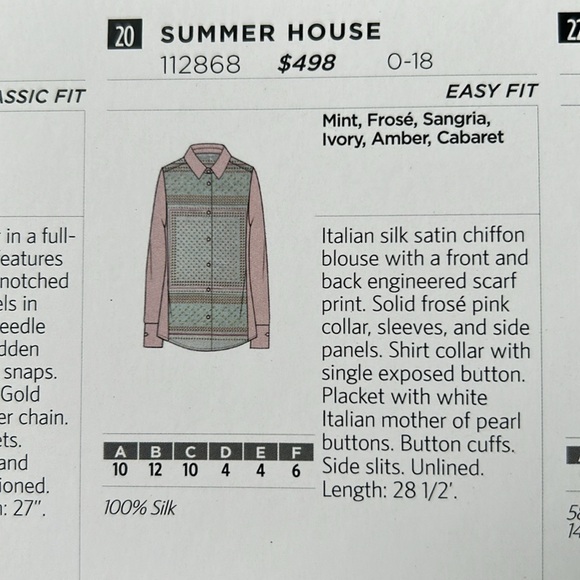 NWT Carlisle Summer House 💯% Italian Silk Scarf Print Blouse - Picture 6 of 10